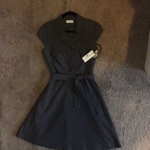 CALVIN KLEIN work gray dress